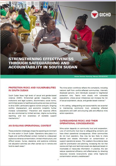 Strengthening effectiveness through safeguarding and accountability in South Sudan