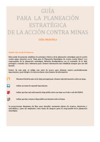 Guía práctica para la planeación estratégica en acción contra minas | Quick start guide to strategic planning in mine action (Spanish)