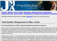 Total Quality Management in Mine Action Report