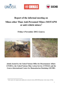Report of the Informal Meeting on Mines other than anti-personnel (MOTAPM or anti-vehicle mines)