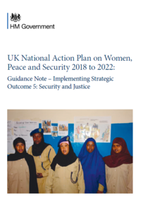 UK National Action Plan on Women, Peace and Security 2018 to 2022