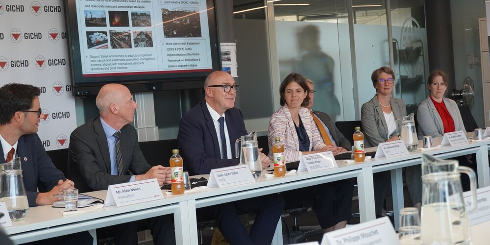 The GICHD Welcomes Federal Councillor Martin Pfister, Head of the Federal Department of Defence, Civil Protection and Sport DDPS, to the Maison de la Paix