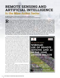 Remote Sensing and Artificial Intelligence in the Mine Action Sector | The Journal of Conventional Weapons Destruction. Issue 25.1
