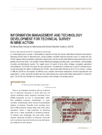 Information Management and Technology Development for Technical Survey in Mine Action