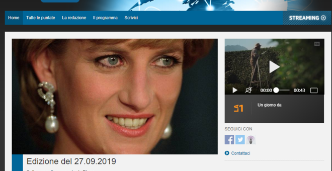 Sulle orme di mama Lady Diana | Interview with Stefano Toscano on RSI (Radio Switzerland, Italian), 27 September 2019