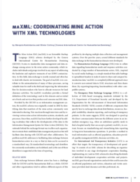 Coordinating Mine Action with XML technologies