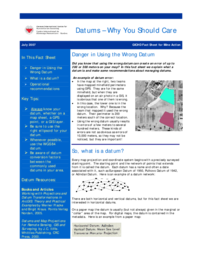 Fact sheet on Datums