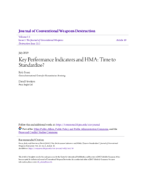 Key Performance Indicators and HMA Time to Standardize