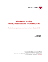 Mine Action Funding: Trends, Modalities and Future Prospects