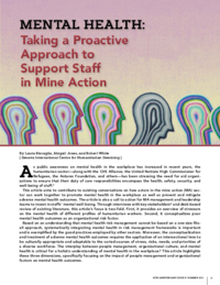 Mental Health: Taking a Proactive Approach to Support Staff in Mine Action | The Journal of Conventional Weapons Destruction. Issue 25.1