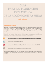 Guía práctica para la planeación estratégica en acción contra minas | Quick start guide to strategic planning in mine action (Spanish)