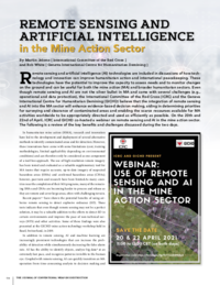 Remote Sensing and Artificial Intelligence in the Mine Action Sector | The Journal of Conventional Weapons Destruction. Issue 25.1 